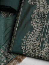 Embroidered Chanderi Unstitched Suit With Dupatta